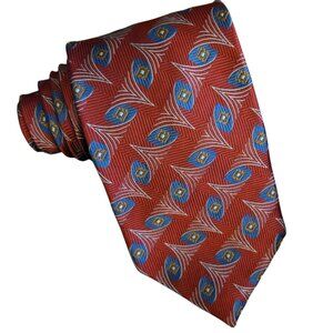 Joseph A. Bank Signature Neck Tie Peacock Hand Made USA
